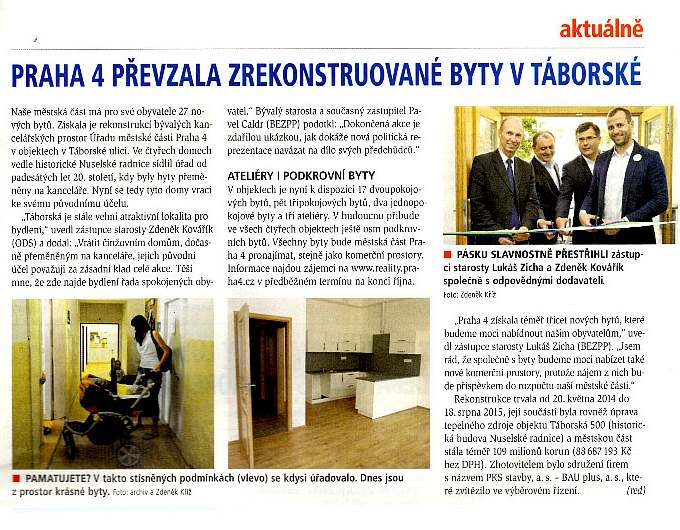 P4 prevzala zrekonstruovane byty